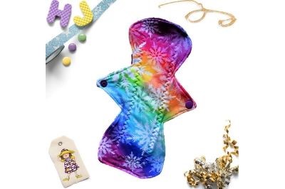 Buy  Single Cloth Pad Rainbow Snowflakes now using this page